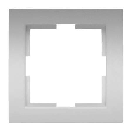 Рамка для терморегулятора серебряная квадратная