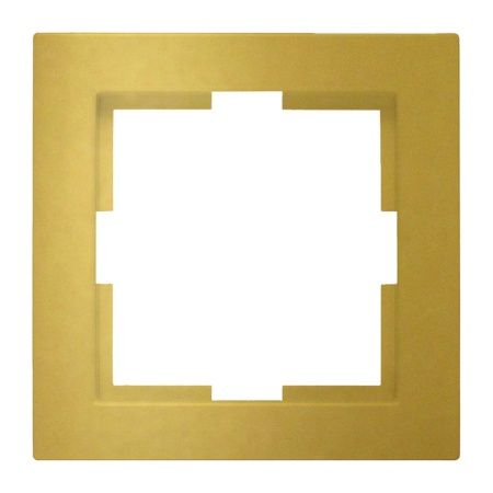 Рамка для терморегулятора золотая квадратная